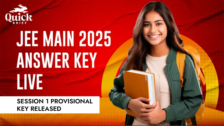 JEE Main 2025 Answer Key Live
